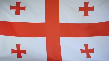 Slowmotion gerçek Tekstil Gürcistan bayrağı