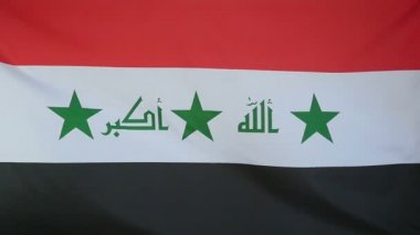 Slowmotion gerçek Tekstil Irak bayrağı