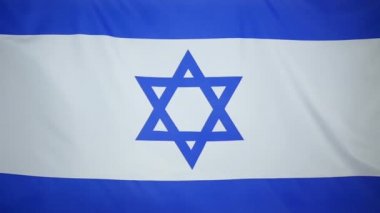 Slowmotion gerçek Tekstil İsrail bayrağı
