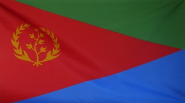 Eritre bayrak gerçek kumaş yakın çekim
