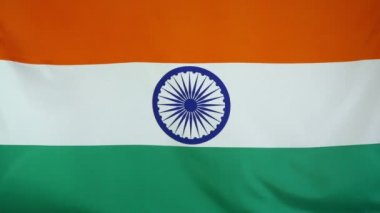 Hindistan bayrağı gerçek kumaş yakın çekim