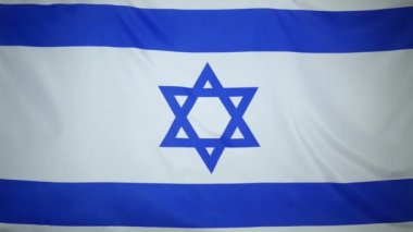 İsrail bayrağı gerçek kumaş yakın çekim