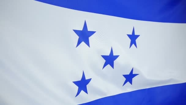 Zeitlupe echte textile Flagge der Honduras — Stockvideo