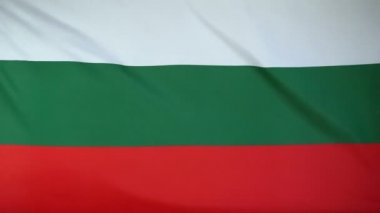 Bulgaristan bayrağı gerçek kumaş yakın çekim