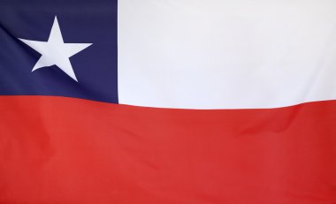 Chile Flag real fabric clipart