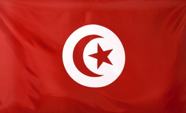 Tunus bayrağı gerçek kumaş