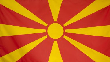 Makedonya bayrak gerçek kumaş