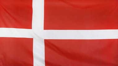 Danimarka bayrağı gerçek kumaş