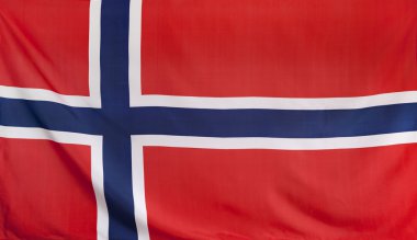 Norveç bayrağı gerçek kumaş