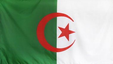 Cezayir bayrağı gerçek kumaş