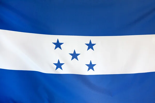 Flaga Hondurasu prawdziwy tkanina — Zdjęcie stockowe