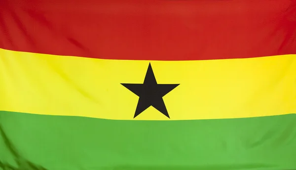 Ghana Flag ekte stoff – stockfoto