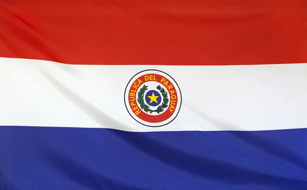 Paraguay bayrak gerçek kumaş