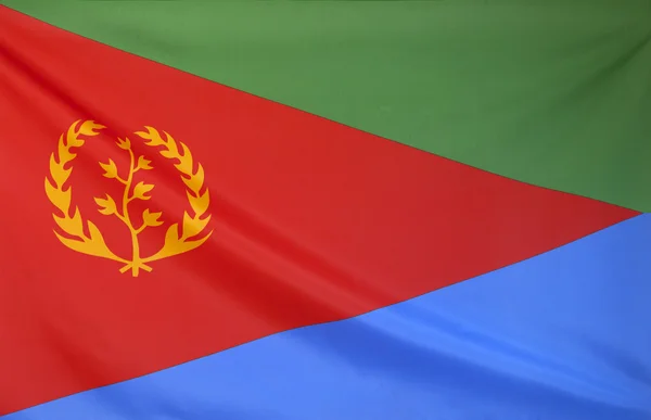 Eritrea Flag ekte stoff – stockfoto