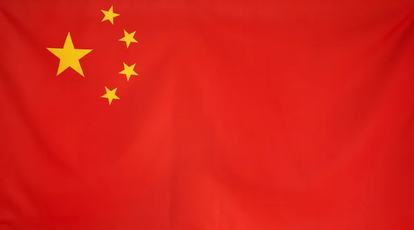 Bandera de China tela real — Foto de Stock