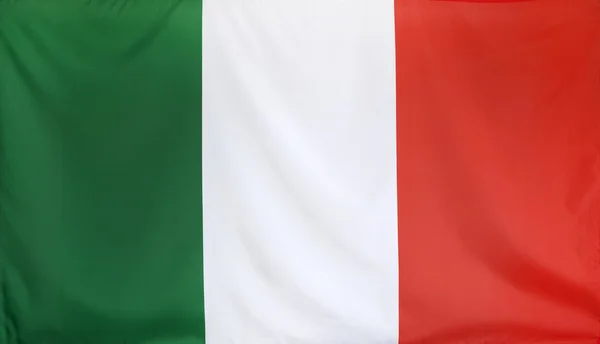 Италия Флаг настоящая ткань — стоковое фото
