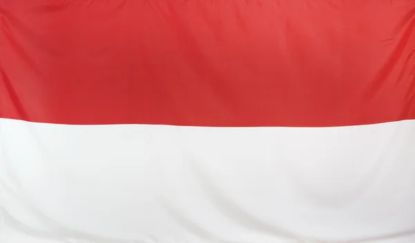 Indonesien flagga verkliga tyg — Stockfoto