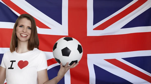 Velká Británie vlajka skutečné tkaniny bezešvé zblízka — Stock fotografie