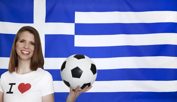 Grèce Drapeau tissu réel sans couture gros plan — Photo