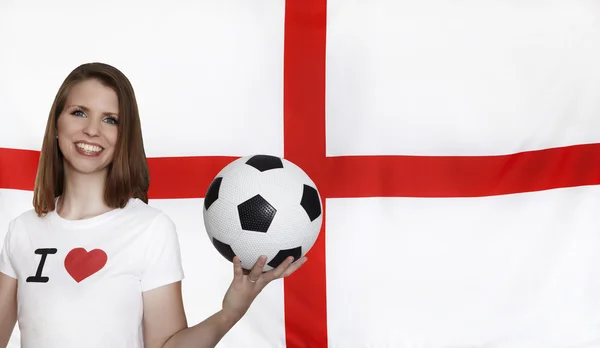 Bandera de Inglaterra tela real sin costuras de cerca — Foto de Stock
