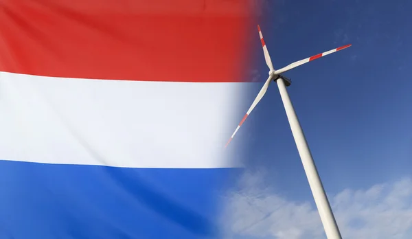 Conceito Energia Limpa na Holanda — Fotografia de Stock