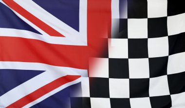 Kazanan kavram Büyük Britanya ve Damalı hedef bayrak