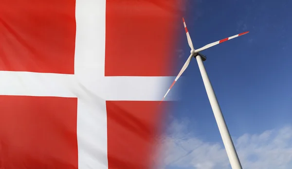 Conceito Energia Limpa na Dinamarca — Fotografia de Stock