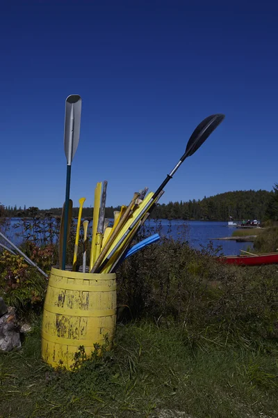 Paddlar i en tunna — Stockfoto