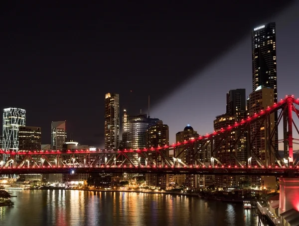 Brisbane Skyline noc i Zmierzch — Zdjęcie stockowe