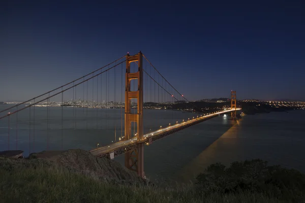 Coucher de soleil Golden Gate Transition du pont — Photo