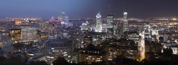 Montreal zonsondergang aan twilight Rechtenvrije Stockafbeeldingen