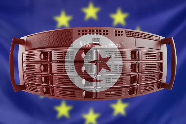 Serwer pojęcie Europy i Tunezja — Zdjęcie stockowe