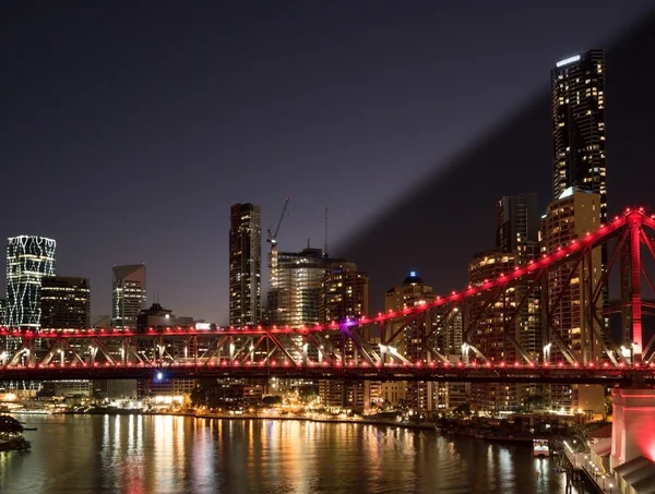 Brisbane Skyline noc i Zmierzch — Zdjęcie stockowe