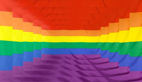 Vlag van Rainbow Set — Stockfoto