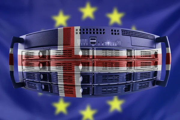 Server Concept Europe și Islanda — Fotografie, imagine de stoc