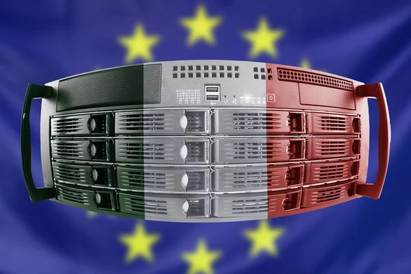 Server Concept Europa e Italia — Foto de Stock