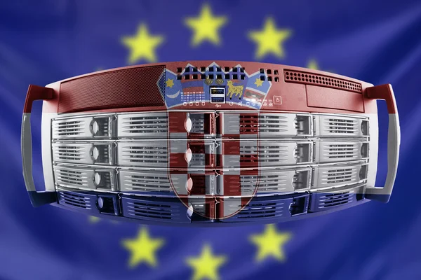Server Concept Europa y Croacia — Foto de Stock
