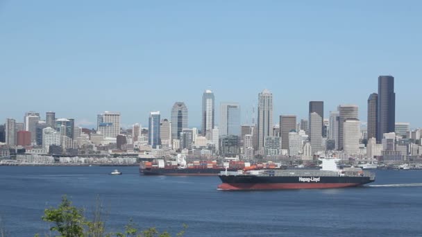 Seattle Container Ships — Stock Video