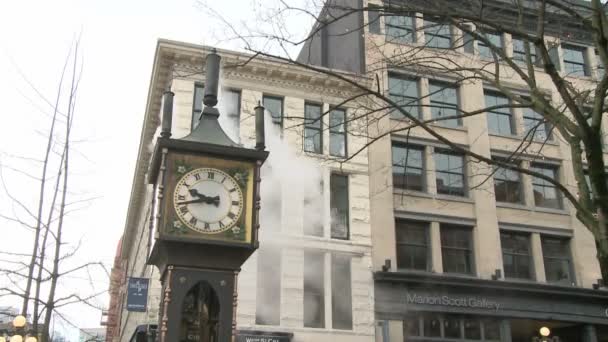 Reloj de vapor en Gastown — Vídeos de Stock