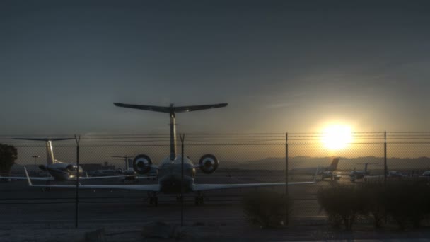 拉斯维加斯机场日出 — 图库视频影像