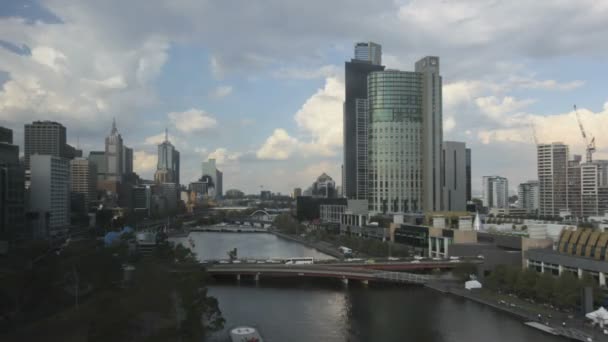 Timelapse melbourne yarra rivier — Stockvideo