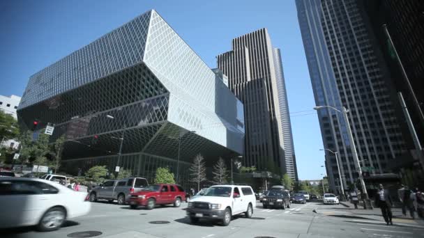 Biblioteca pubblica Seattle — Video Stock