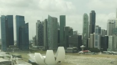 Singapur manzarası havadan görünümü