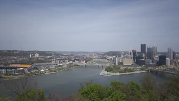 Panorama Pittsburgh na den — Stock video