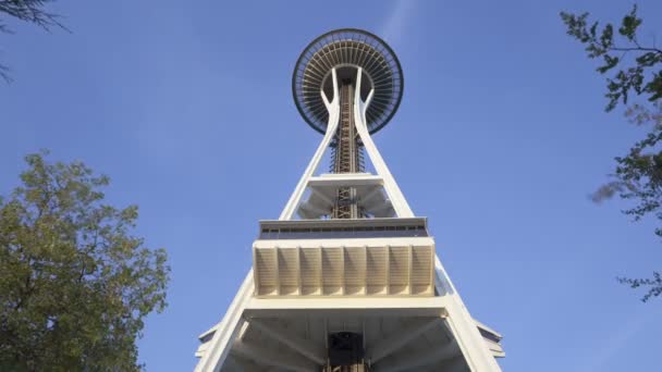 Idő telik el a Seattle-i Space Needle — Stock videók