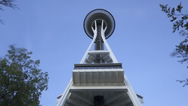 Tijdspanne van Seattle Space Needle — Stockvideo