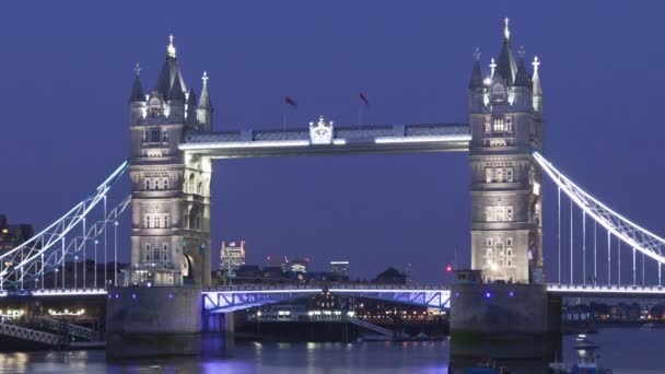 Tower Bridge, Londyn, Anglia — Wideo stockowe