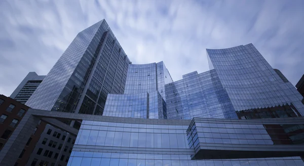 Blue glass skyscrapers — Stock Photo, Image