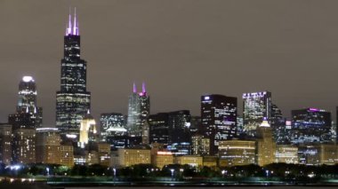 Chicago skyline gece