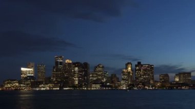 Boston manzarası alacakaranlıkta